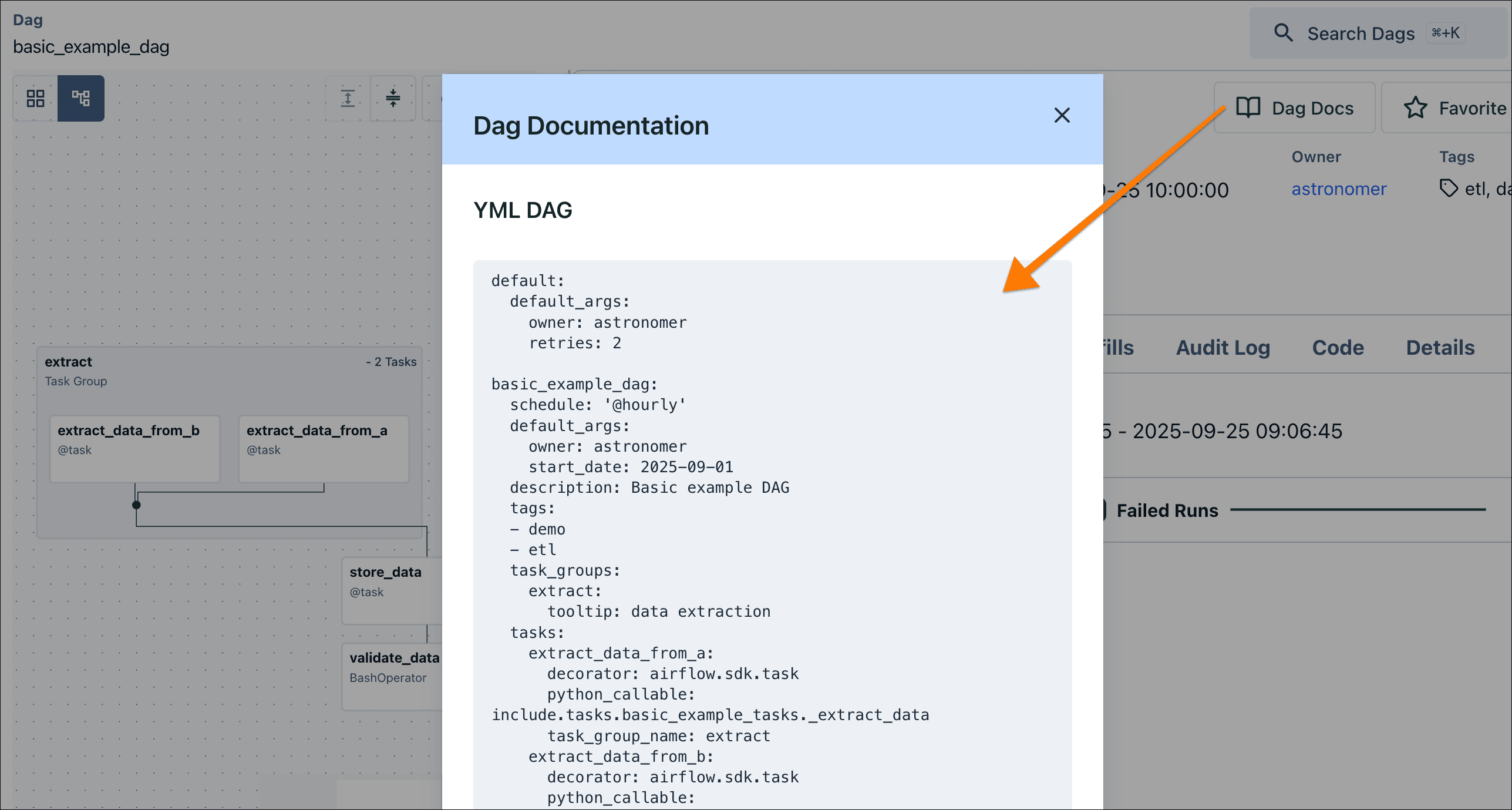 Dag Group Use DAG Factory to create dags | Astronomer Documentation