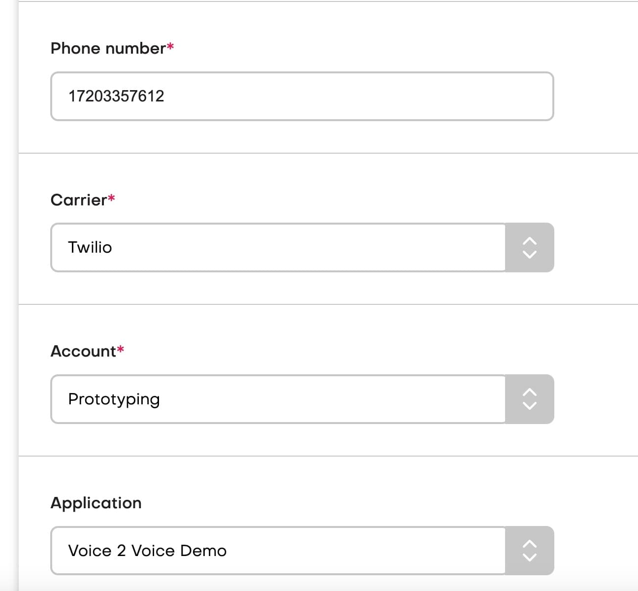 Creating phone numbers
